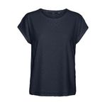 VERO MODA Kadın VMTASSA SS TOP JRS GA Tişört Lacivert M