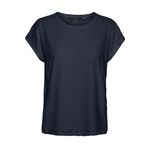 VERO MODA Kadın VMTASSA SS TOP JRS GA Tişört Lacivert XS
