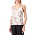 VERO MODA Kadın%VMEASY JOY V-NECK SINGLET WVN GA Tişört Krem XS
