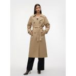 Vero Moda Krem Kadın Trençkot Vmchloe Long Trenchcoat Ga Noos - XL