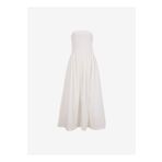 Vero Moda Straplez Yaka Beyaz Uzun Kadın Elbise VMANE BANDEAU 7/8 DRESS JRS GA
