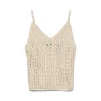 Vero Moda V Yaka Krem Kazak, M, 10328178, Birch, Kadın