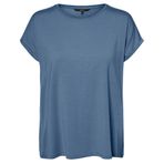 Vero Moda Vmava Plain Ss Top Gajrs Noos Coronet Blue Kadın T-Shirt