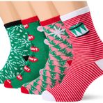VERO MODA Vmelf Giftbox Xmas kadın çorabı, Jelly Bean/Paket: Kutu 3, Tek Beden