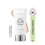 Verobene Aqua Sun Cream Su Bazlı Nemlendirici SPF50+ PA+++ Kore 70 ml Güneş Kremi