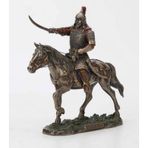 Veronese At Üzerinde Kılıçlı Cengiz Han Figürü 25cm