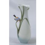 Veronese Biblolar ? Porselen-kuşlu Vazo-15*10,5*30,5 Cm-jap20301aa