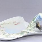 Veronese Biblolar ? Porselen-tavuskuşlu Tabak-22,5*21,5*12,5 Cm-jap20317aa