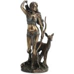 Veronese Bronz Renk Mitolojik Artemis Figürü 25CM