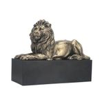 Veronese Bronz Renk Muhafız Aslan Figür 22cm