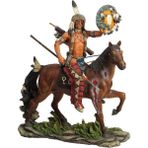 Veronese Collection Atlı Kızılderili Figürü Mızraklı 28CM