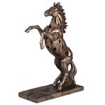 Veronese Design 11 1/4 Yetiştirme At Aydınlatma Reçine Heykel Soğuk Döküm Bronz Kaplama
