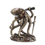 Veronese Design 6 3/4 İnç Uzunluğunda Steampunk Uzay Uzaylı Ahtapot Soğuk Döküm Bronz Reçine Heykel