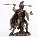 Veronese Design 8.5" Uzun Kral Leonidas Sparta Soğuk Döküm Bronz Reçine Heykel Yunan Savaşçısı