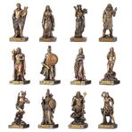 Veronese Design 8,6 cm Uzunluğunda Yunan Pantheon Gods Polyresin Heykelcikler Elle Boyanmış Bronzlaştırılmış Minyatür