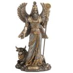 Veronese Design 9 1/8 Inç Anu Tanrıların Mezopotamya Kralı Soğuk Döküm Reçine Bronz Kaplama Heykeli Ev Dekorasyonu