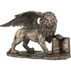 Veronese Evangelist Bronz Renk Kanatlı Aslan Figürü 26 cm