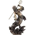 Veronese Mitolojik Mızraklı Poseidon Balık Adam Figür 31cm