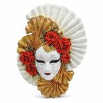 Veronese Wise Maske (29 * 21 * 5) Venedik Ev Dekorasyon Biblo Mermer ve Kemik Tozu Karışımı