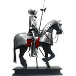 Veronese Zırhlı Metal Atlı Şovalye Figürü 55 cm