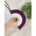 Veronica Art Renkli Clutch El Çantası Mor