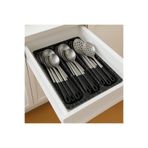 VERRA CONCEPT Çekmece İçi Kepçelik Mutfak Düzenleyici Çekmece İçi Organizer Bıçaklık Kepçelik 32x36 cm Siyah 30 x 34