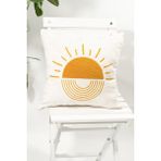 Verra Home Punch Nakışlı Kırlent Kılıfı 45 x 45 cm - Güneş Desenli - Turuncu