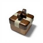 Verraconcept El Yapımı Masif Ahşap Takı ve Yüzük Kutusu, Minimal Tasarım, Doğal Ahşap Malzeme, 8.5 x 5 cm
