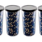 Versa Games 25 parça Poker Çipi Saklama Tüpü - 4 Parça Set, Şeffaf, 1.75 x 1.75 x 3.75