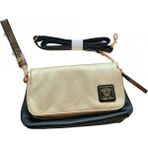 Versace Clutch Crossbody Bileklik Çantası Ikonik Greca Key & Medusa Altın Siyah Nıp - Altın - Siyah