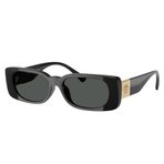 Versace ÇOCUKLAR VK 4003U GB1/87 Siyah Plastik Dikdörtgen Güneş Gözlüğü Gri Lens