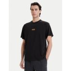 Versace Erkek Metalik Logo Desenli Normal Kalıp Yuvarlak Yakalı Pamuklu Kısa Kollu Siyah T-Shirt 80GAHT05 CJ00T-G89 - XL