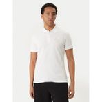 Versace Erkek Normal Kalıp Logo Desenli Pamuklu Kısa Kollu Beyaz Polo Yaka T-Shirt 80GAGT19 CJ01T-G03