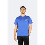 Versace Erkek Normal Kalıp Yuvarlak Yakalı Logo Desenli Kısa Kollu Mavi T-Shirt 79GAHP10CJ01P-289 - XL