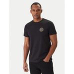 Versace Erkek Normal Kalıp Yuvarlak Yakalı Logo Desenli Kısa Kollu Siyah T-Shirt 80GAHT03 CJ00T-G89 - 3XL