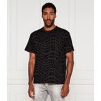 Versace Erkek Normal Kalıp Yuvarlak Yakalı Pamuklu Logo Baskılı Kısa Kollu Siyah T-Shirt 79GAH6R0JS511-899 - XL