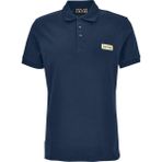 Versace Erkek Pamuklu Polo Yaka Kısa Kollu Günlük Kullanım Mavi Polo Yaka T-Shirt 78GAGT08CJ01T-283