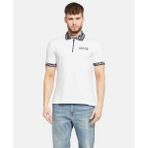 Versace Erkek Polo Yaka Kısa Kollu Fermuar Detaylı Beyaz Polo Yaka T-Shirt 78GAGT02CJ01T-003 - 2XL