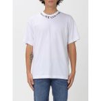 Versace Erkek Regular Fit Yakası Logo Detaylı Pamuklu Kısa Kollu Beyaz T-Shirt 79GAHP03CJ01P-003