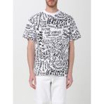 Versace Erkek Yuvarlak Yaka Logo Baskılı Kısa Kollu Beyaz-Siyah T-Shirt 78GAH6R0JS440-L02
