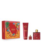 Versace Eros Flame 100 ml Edp Parfüm + 5 ml Edp Parfüm + 150 ml Duş Jeli
