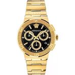 Versace Greca Logo Chrono Vrscvez900421 Çelik Kordon Siyah Erkek Kol Saati