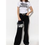 VERSACE JEANS COUTURE Bisiklet Yaka Baskılı T-Shirt, L, 5003068652, Beyaz, Kadın