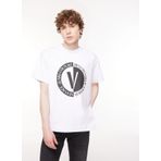 Versace Jeans Couture Bisiklet Yaka Beyaz Erkek T-Shirt 75GAHG05CJ01G003
