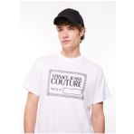 Versace Jeans Couture Bisiklet Yaka Beyaz Erkek T-Shirt 75GAHT09CJ00T003