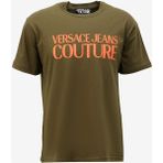 Versace Jeans Couture Bisiklet Yaka Haki Erkek T-Shirt 75GAHT03CJ00T107 - M