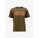 Versace Jeans Couture Bisiklet Yaka Haki Erkek T-Shirt 75GAHT03CJ00T107