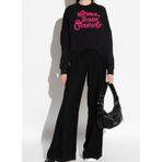 Versace Jeans Couture Bisiklet Yaka Normal Baskılı Siyah Kazak Kadın 75HAIG02