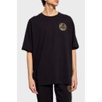 Versace Jeans Couture Bisiklet Yaka Pamuklu Relaxed Fit T Shirt Erkek T Shirt 76GAHT03 CJ00T G89 - Siyah