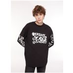 Versace Jeans Couture Bisiklet Yaka Siyah Erkek T-Shirt 75GAHT17CJ02O899